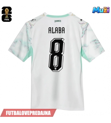 Lacne Muži Futbalové dres Rakúsko David Alaba #8 MS 2026 Krátky Rukáv - Preč